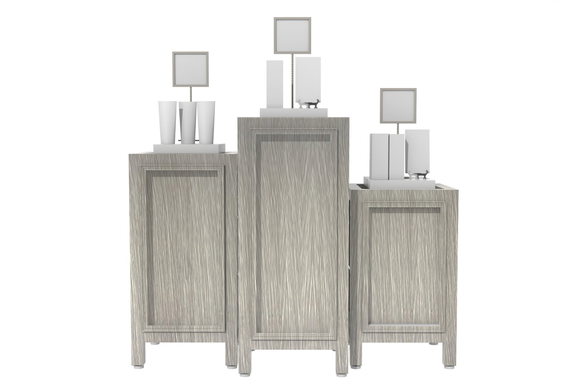 Original SketchUp render of the pedestals from the front
