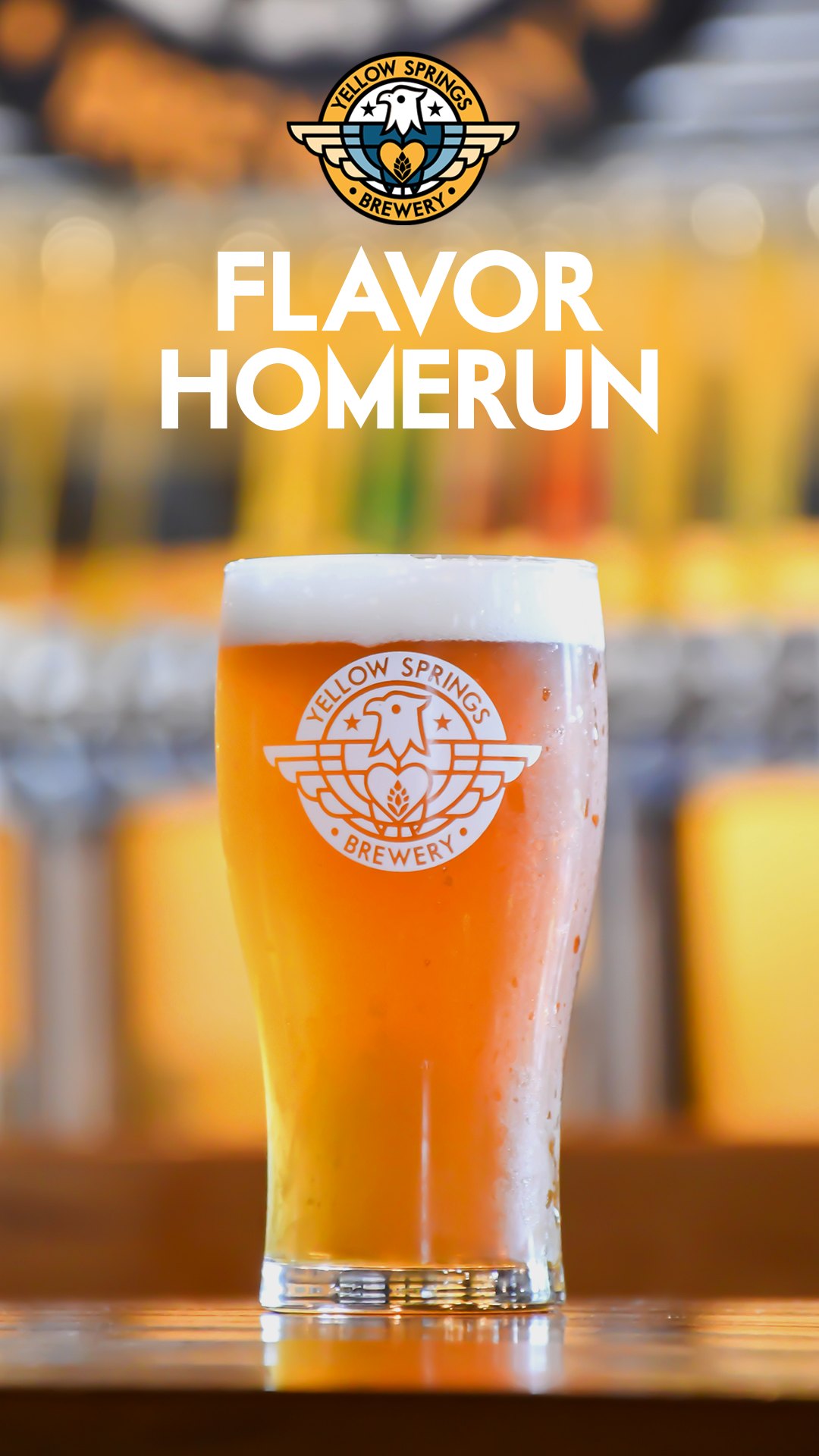 Flavor Homerun stadium ad: a pint at the bar