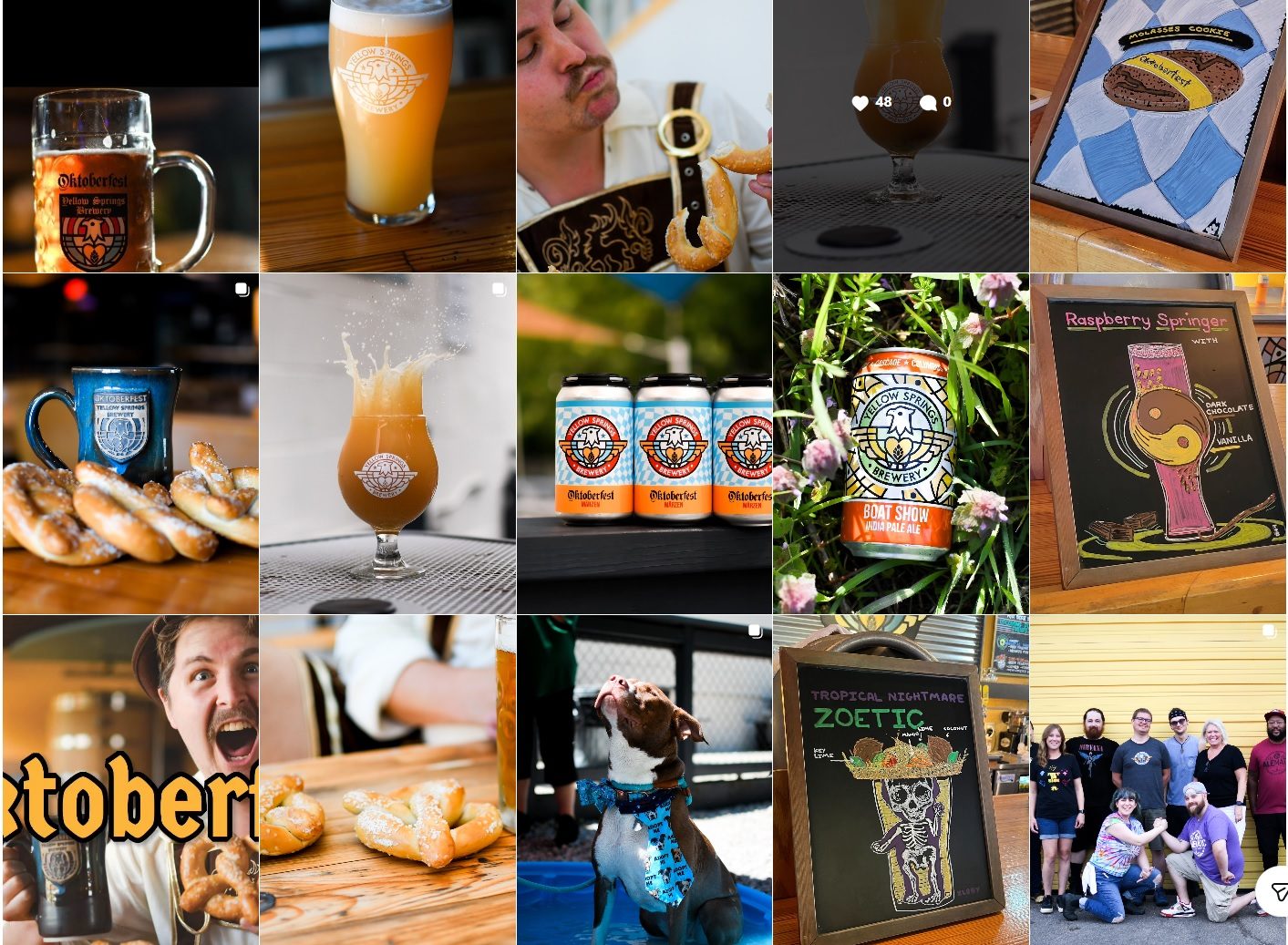 Grid of Oktoberfest social posts